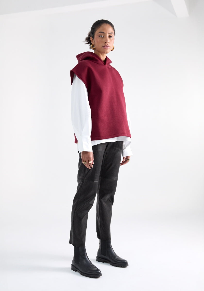 Hoodie sans manches FRADE Bordeaux