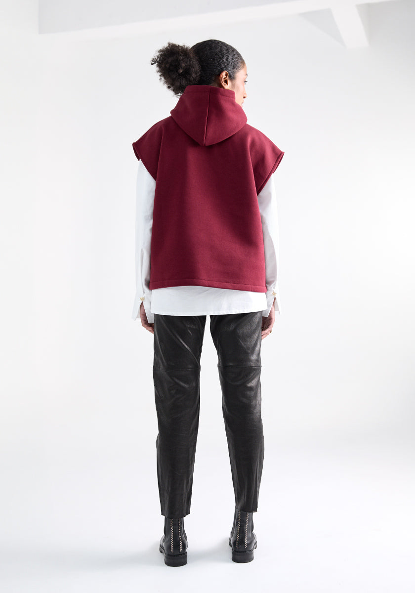 Hoodie sans manches FRADE Bordeaux