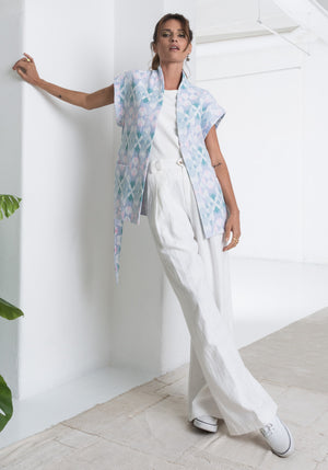 Jupe mini MIRA esprit Madras Made in france SONGE lab buste