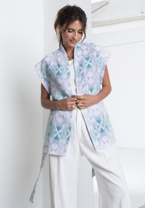 Jupe mini MIRA esprit Madras Made in france SONGE lab buste