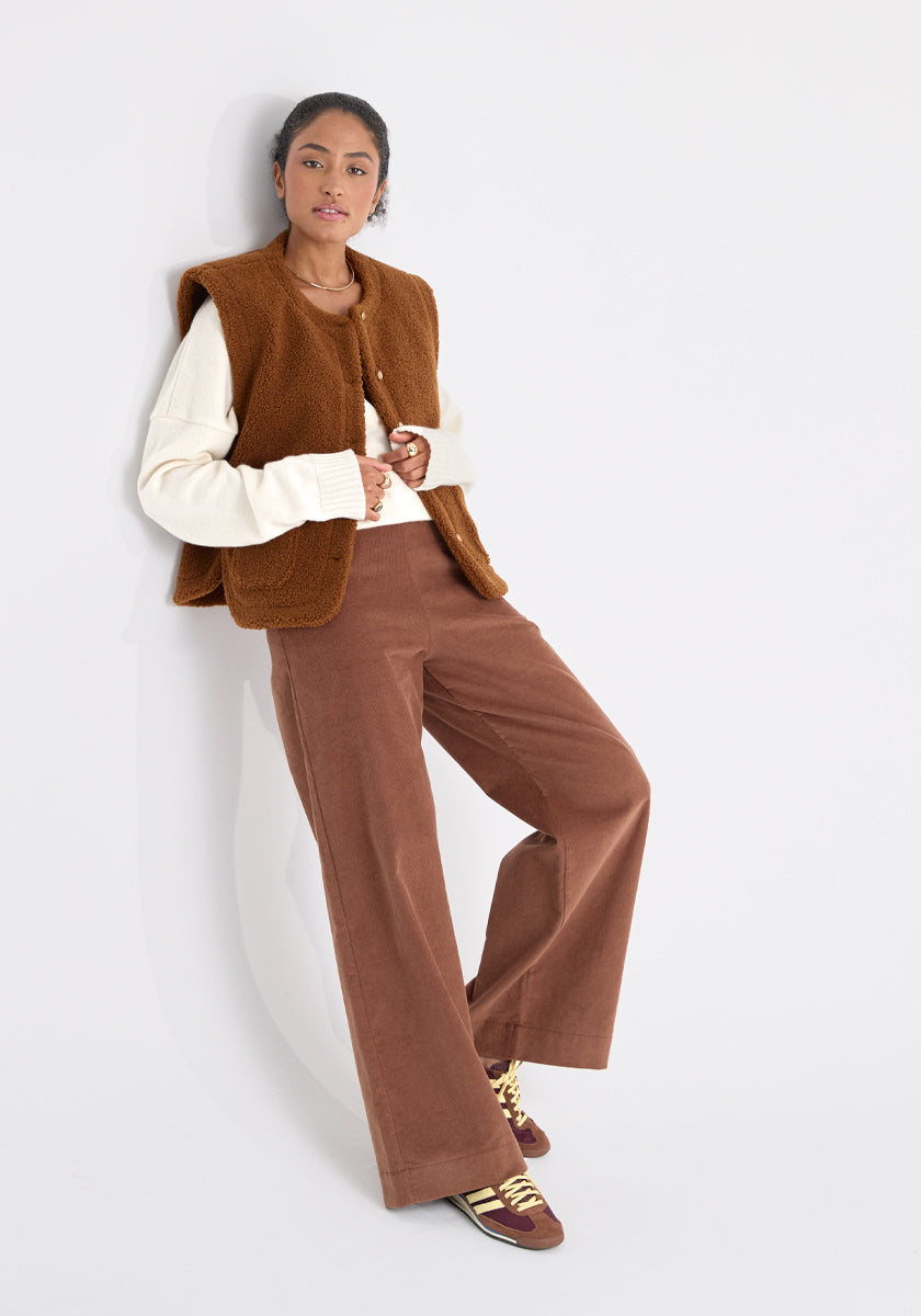 Pantalon LIRIO Velours Chestnut