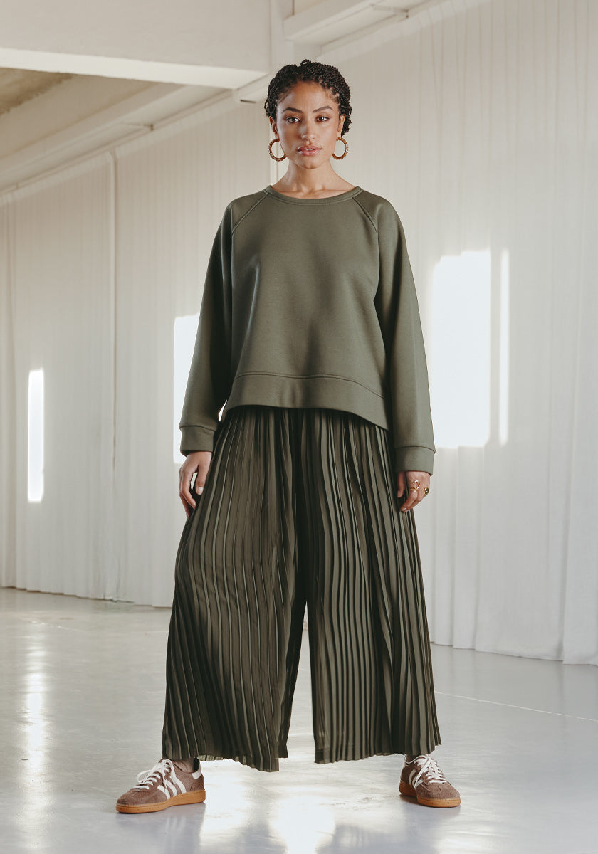 Micolet Pantalon Green Coast Vetement Femme Same Color Shirt And