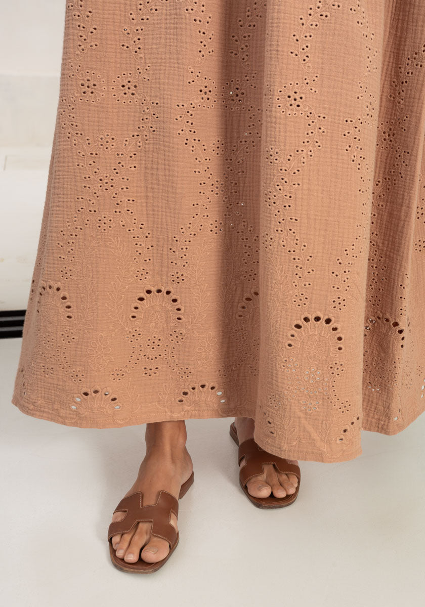 Robe MANA Broderie Terracotta