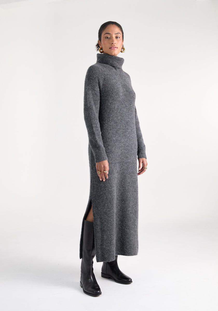 Robe maille SHELA Anthracite