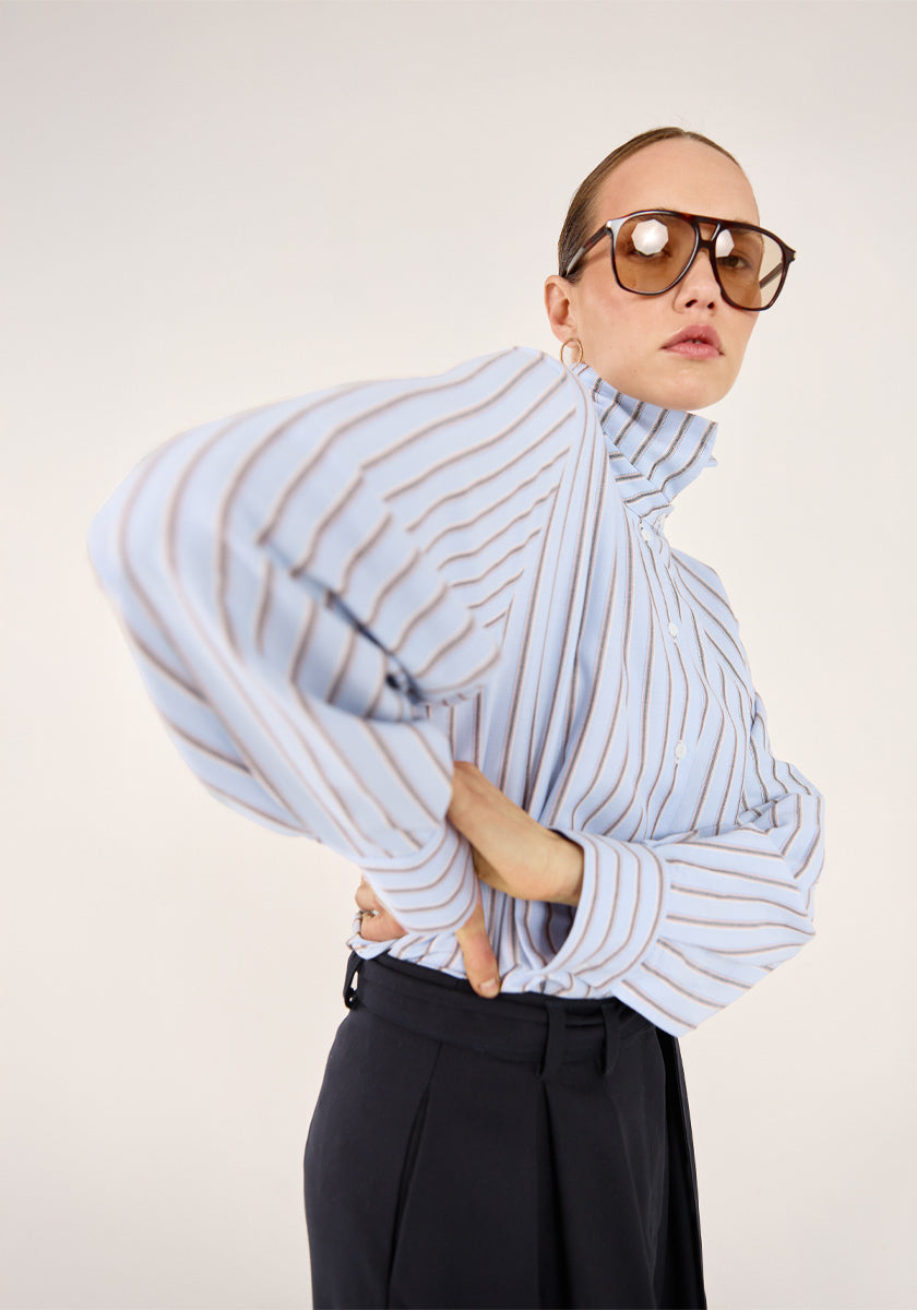 Chemise LUGAR baby blue stripes