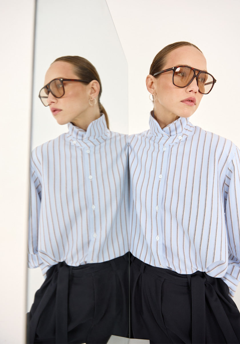 Chemise LUGAR baby blue stripes