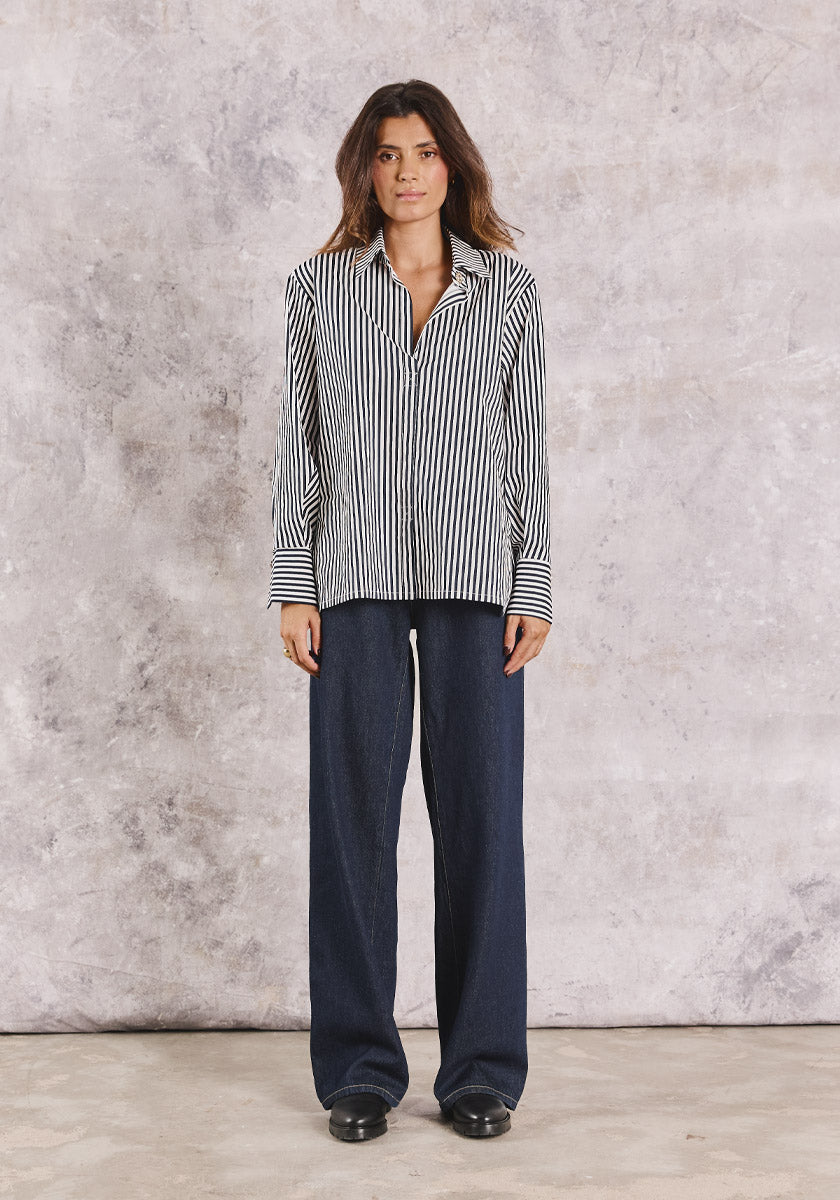 Chemise PAIVA Navy Stripes