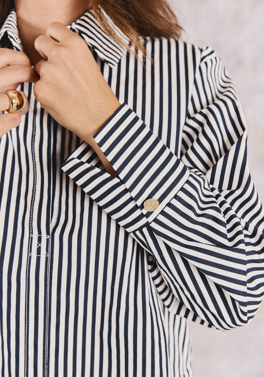 Chemise PAIVA Navy Stripes