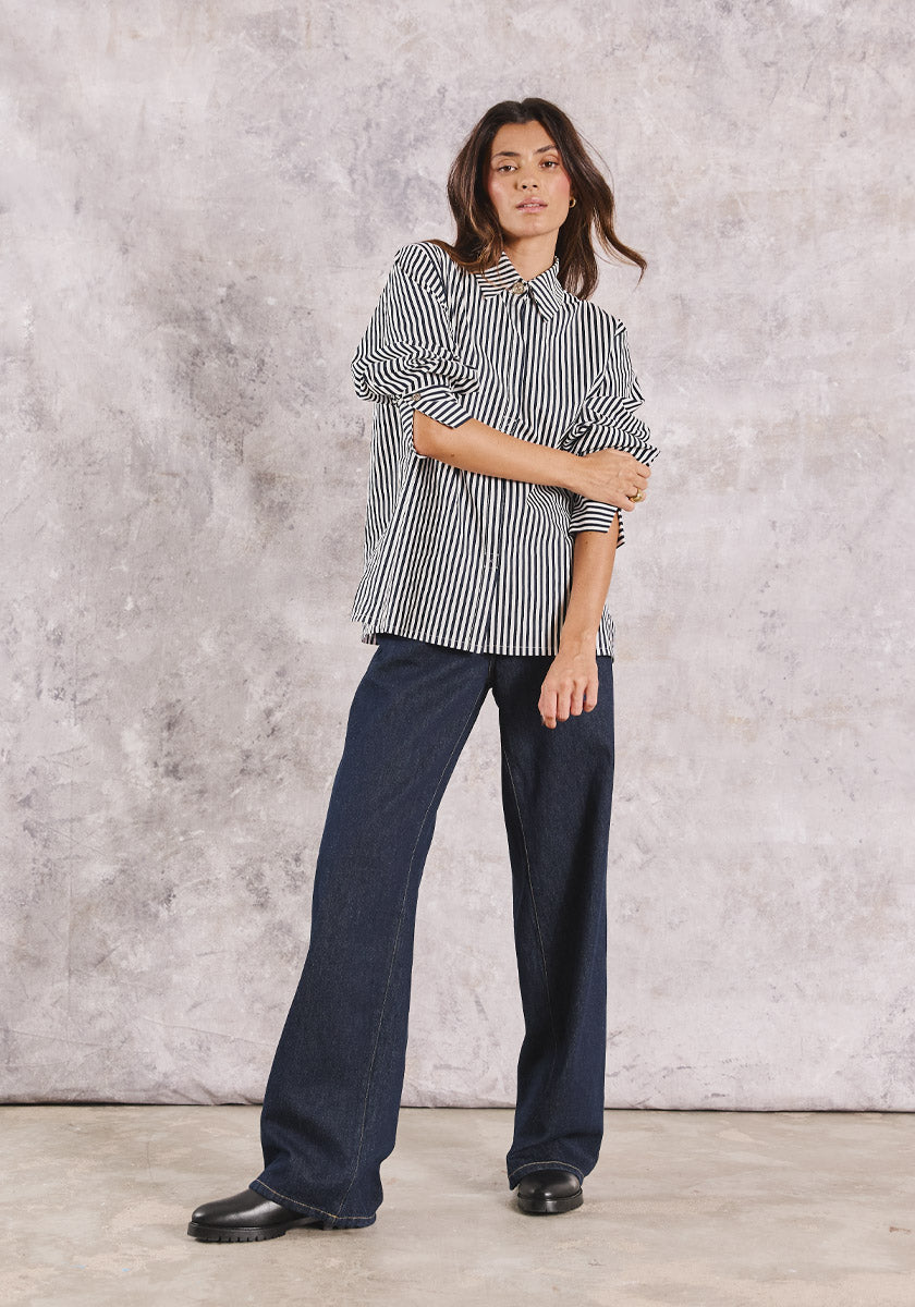 Chemise PAIVA Navy Stripes