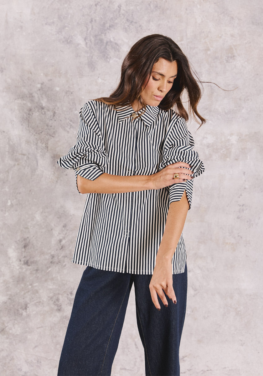 Chemise PAIVA Navy Stripes