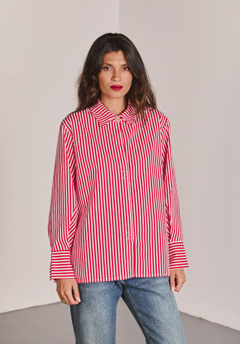 Chemise PAIVA Red Stripes