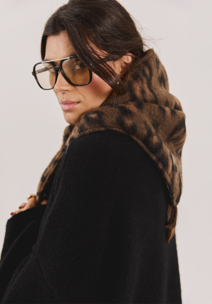 Foulard triangle léopard