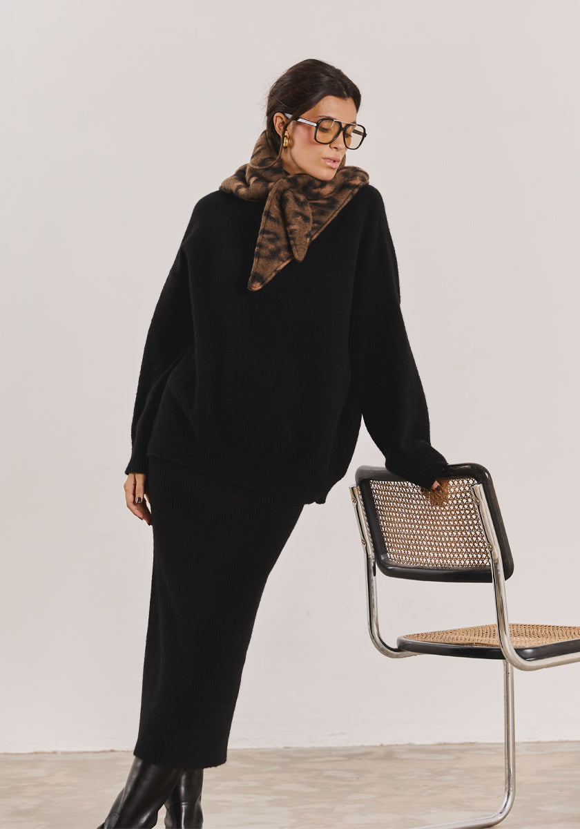 Foulard triangle léopard