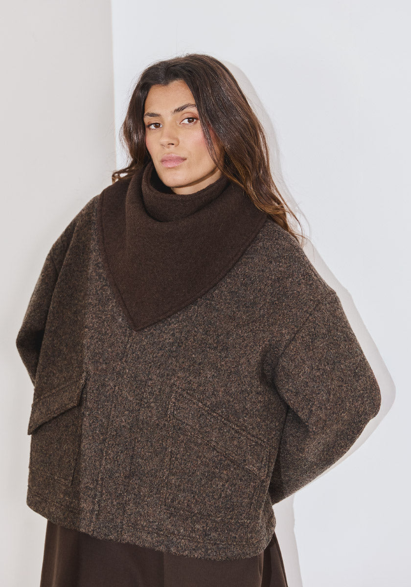 Foulard triange Chocolat