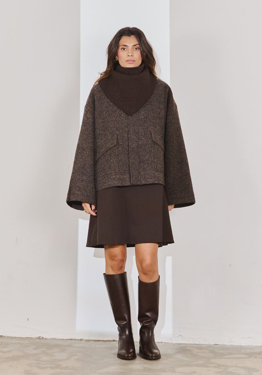 Foulard triange Chocolat