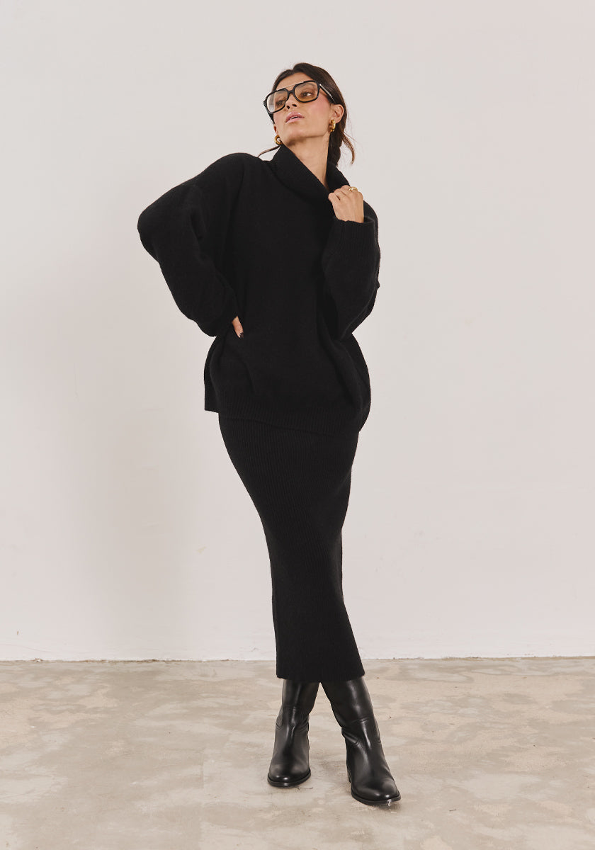 Jupe longue QUINTA Black