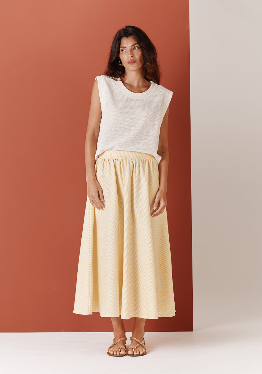 PRE-COMMANDE // Jupe SOUSA Yellow Stripes