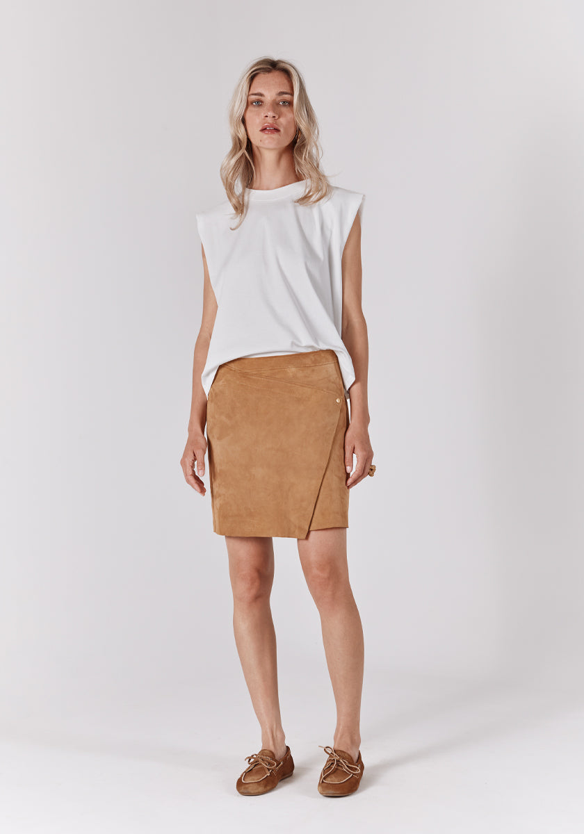 ★ SONGE Studio ★ Jupe cuir BAHRU Camel