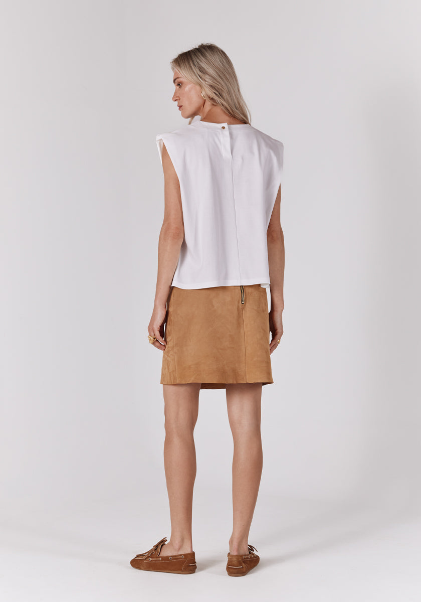 ★ SONGE Studio ★ Jupe cuir BAHRU Camel