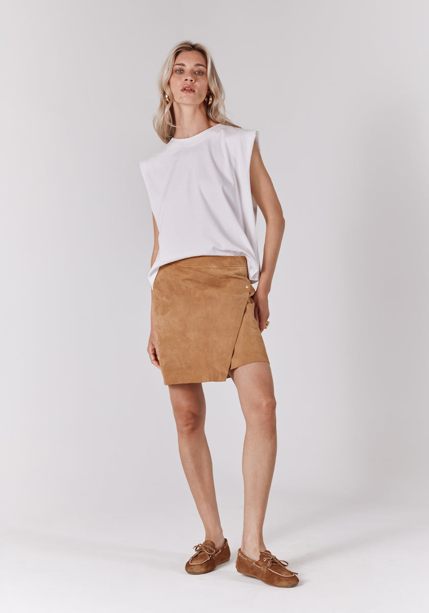 ★ SONGE Studio ★ Jupe cuir BAHRU Camel