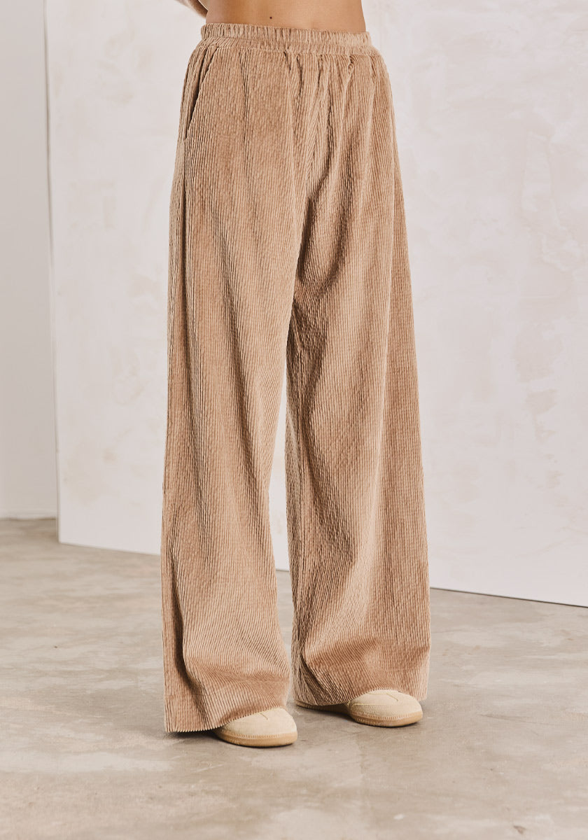 Pantalon LIRIO Velours Biscuit