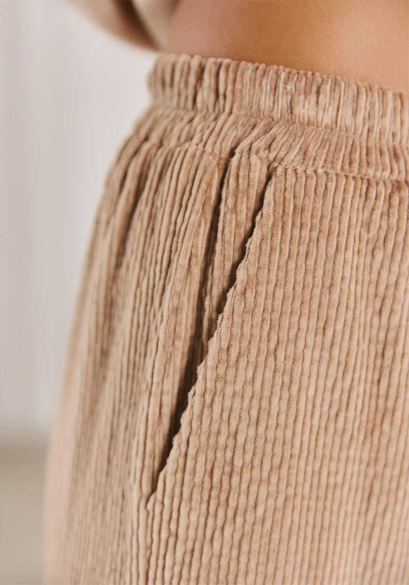 Pantalon LIRIO Velours Biscuit