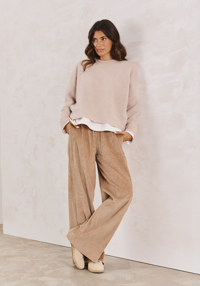 Pantalon LIRIO Velours Biscuit