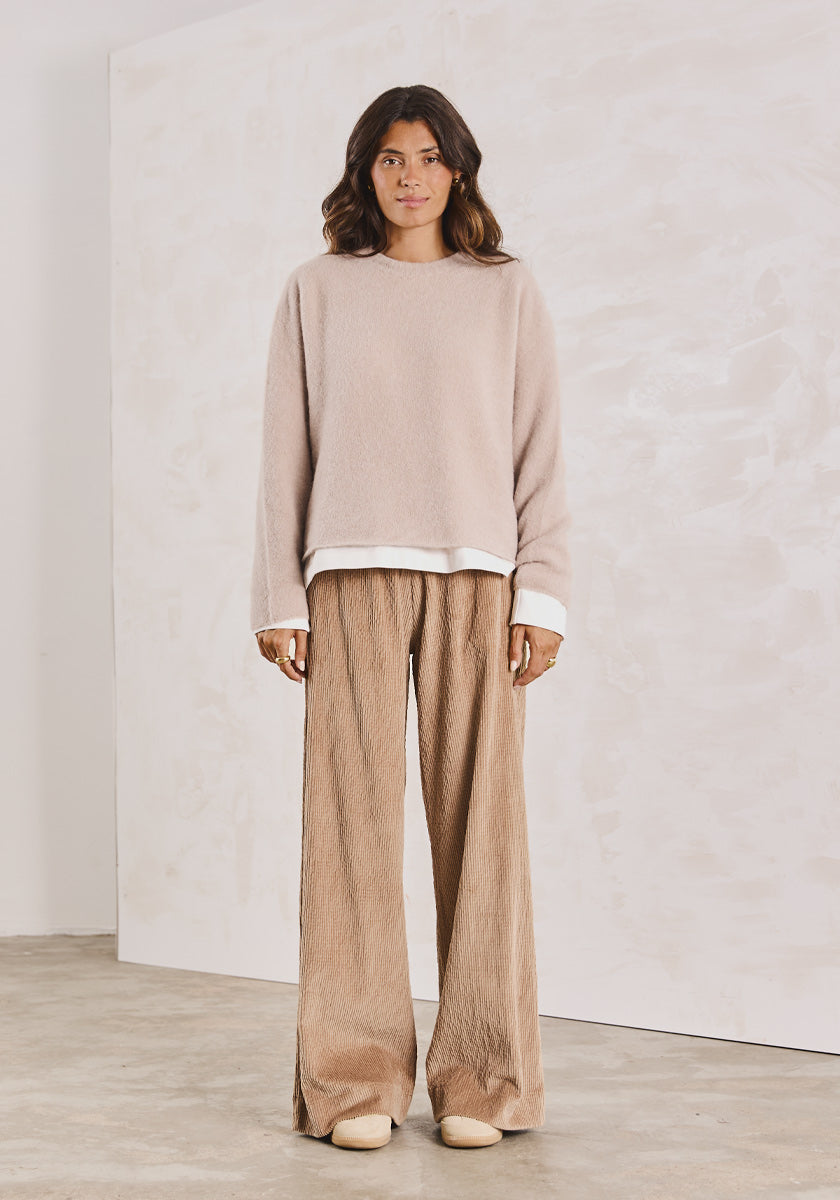 Pantalon LIRIO Velours Biscuit