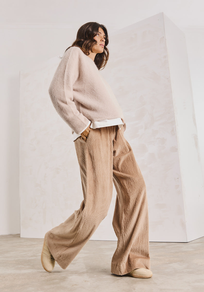 Pantalon LIRIO Velours Biscuit