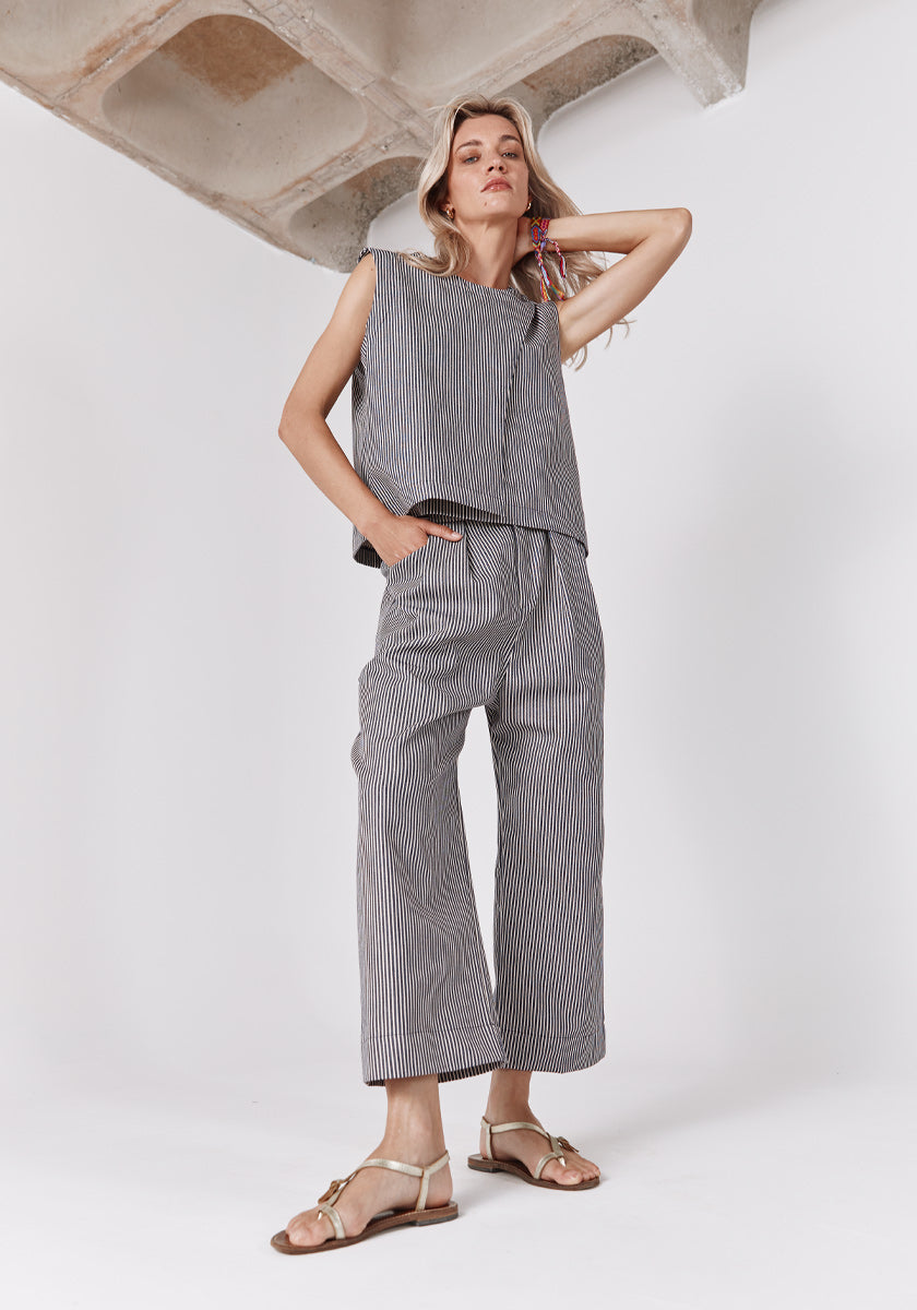 Pantalon MEDDO Stripes Navy