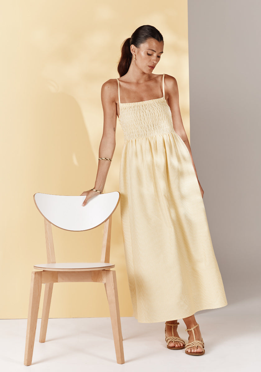 PRE-COMMANDE // Robe VITOR Yellow stripes