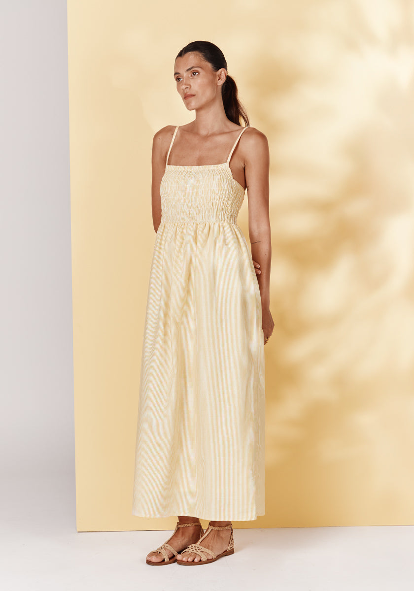 PRE-COMMANDE // Robe VITOR Yellow stripes