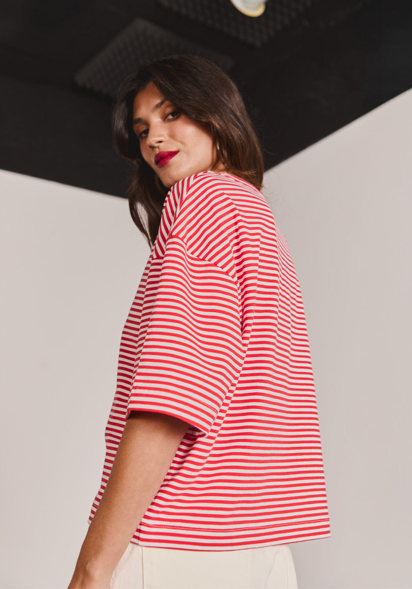 Tee AVEIRO red stripes