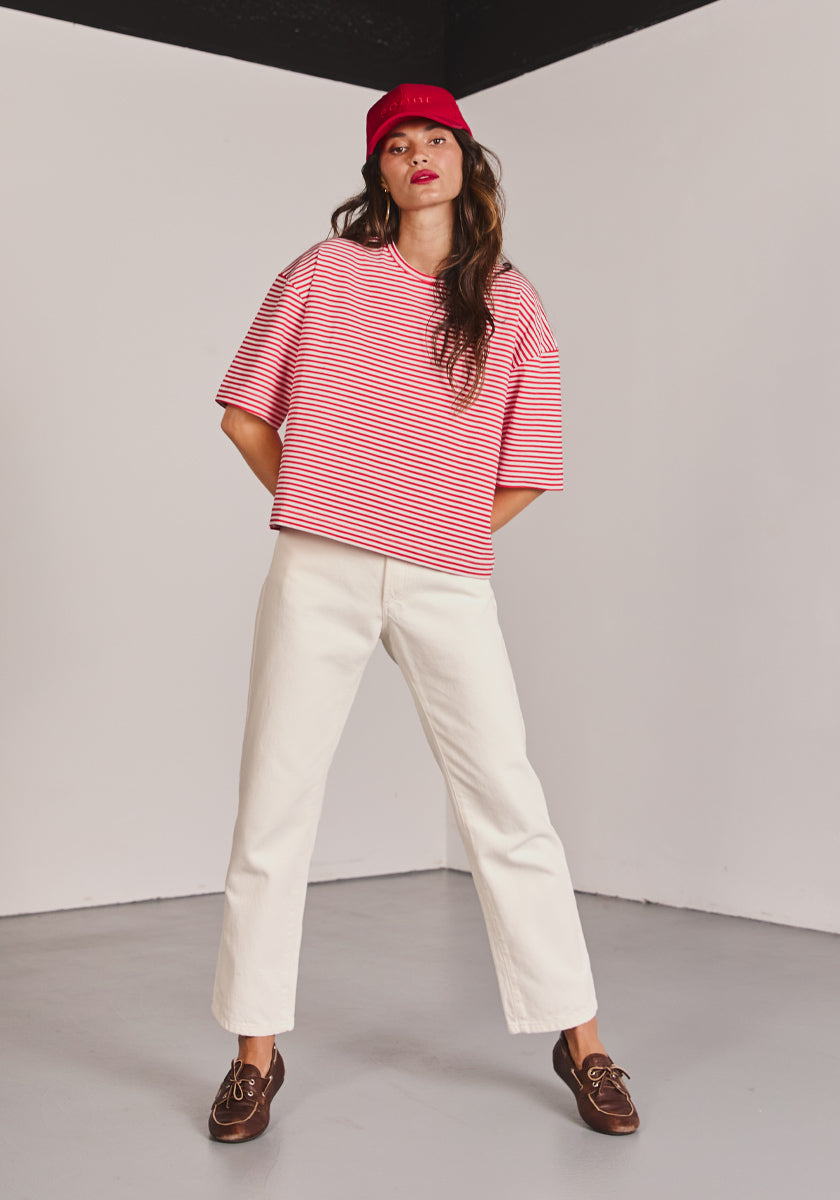 Tee AVEIRO red stripes