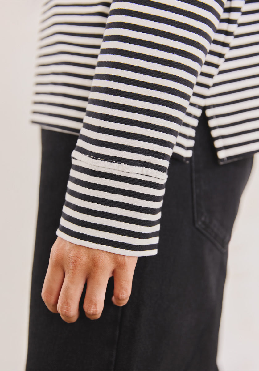 Tee LOPO black stripes