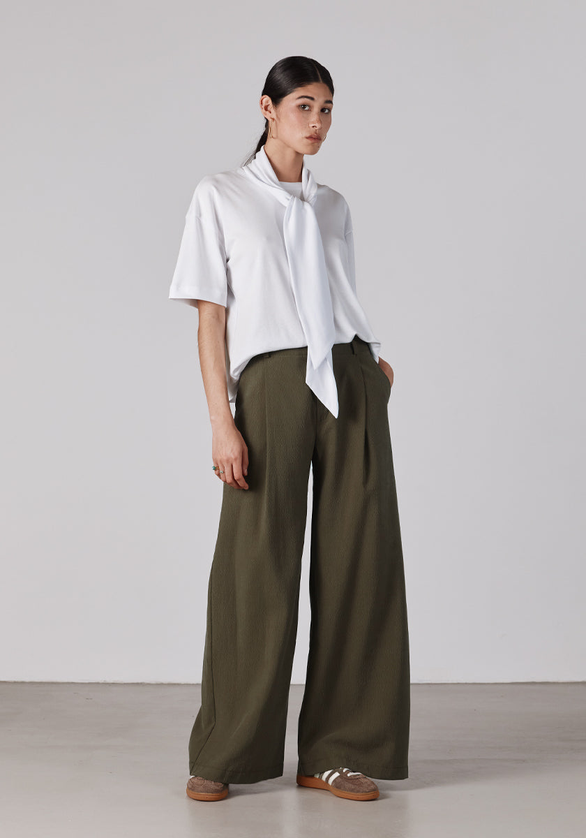 Tee SOMAR White col esprit lavallière Made in France SONGE lab  