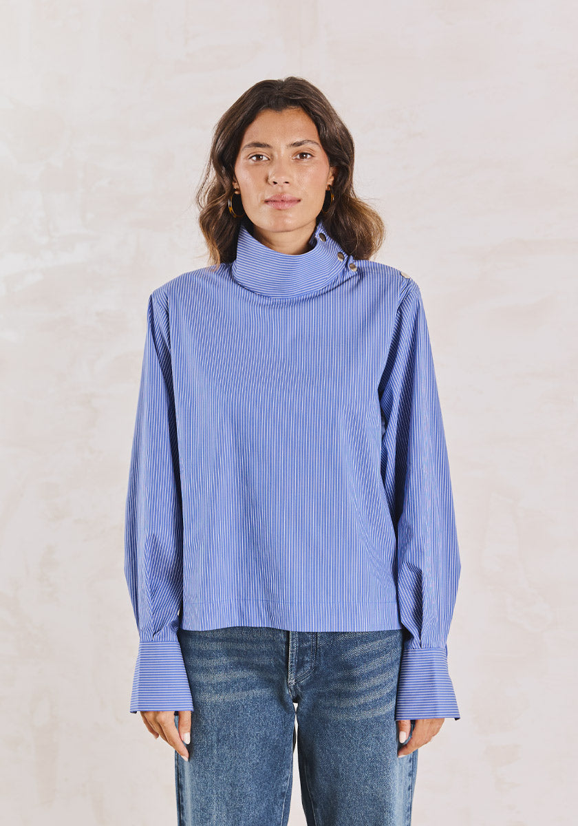 Top IRMAO Blue Stripes