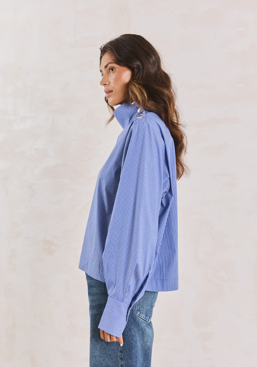 Top IRMAO Blue Stripes