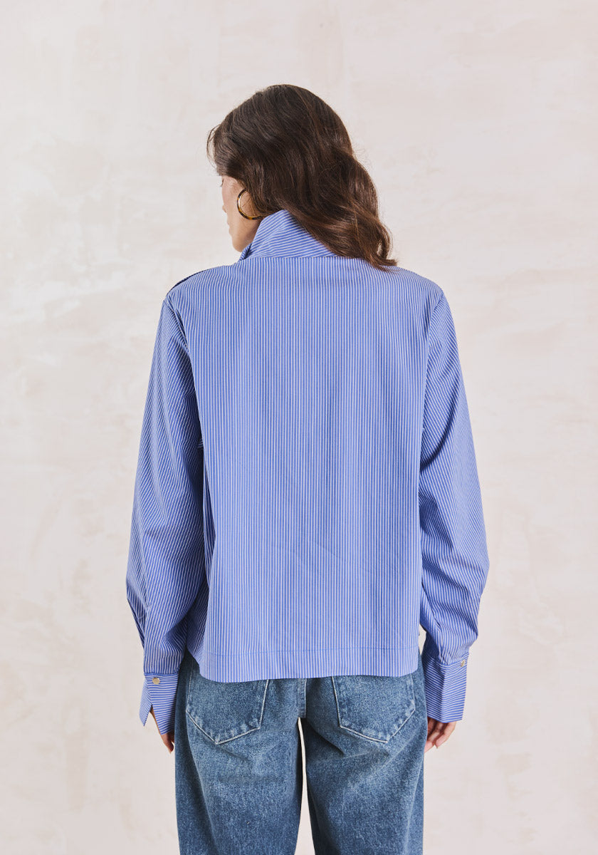 Top IRMAO Blue Stripes