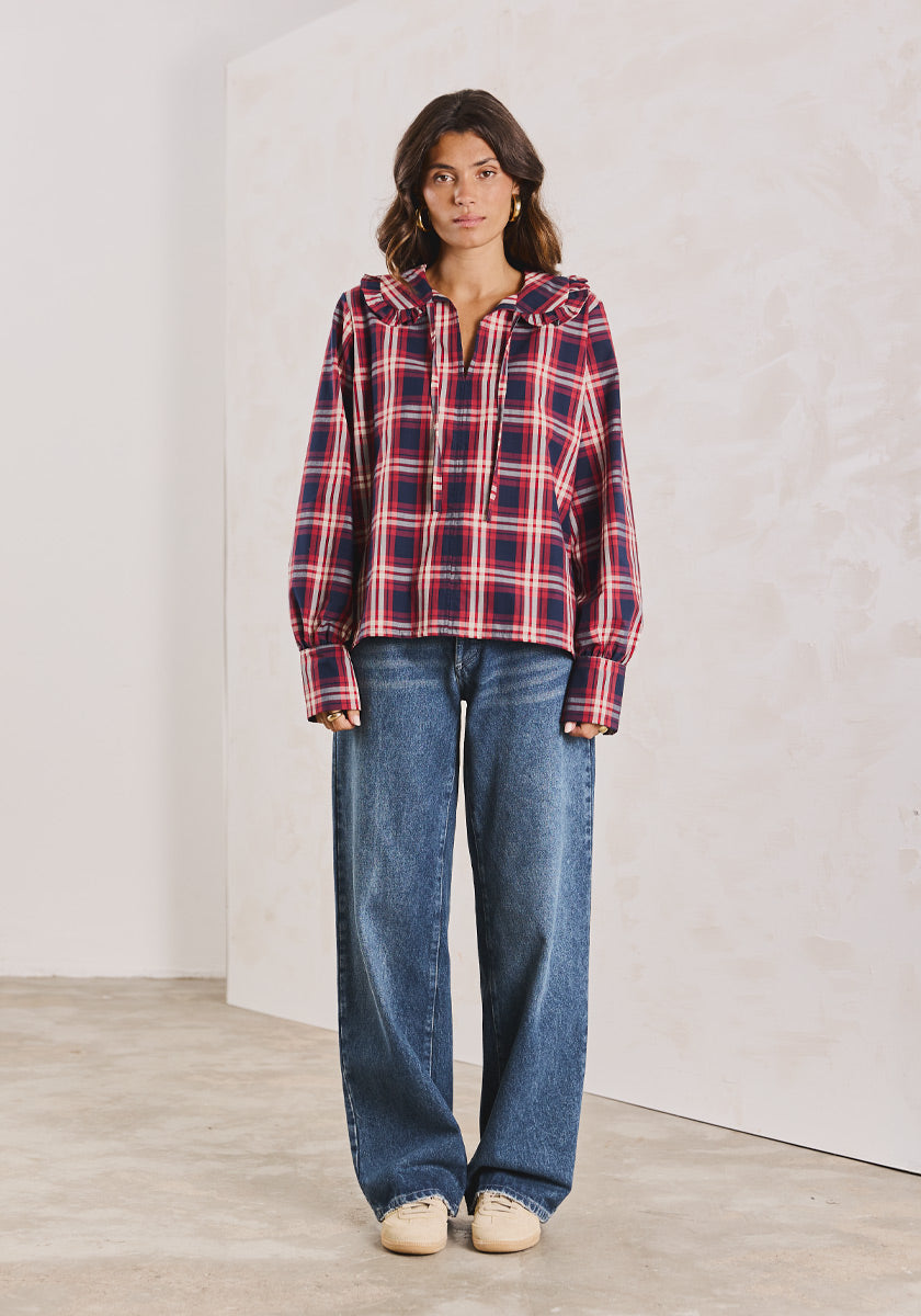 Top MIRO Red Tartan