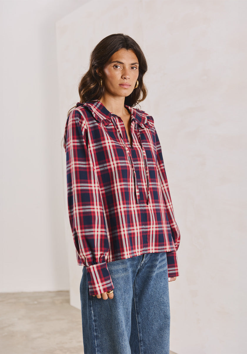 Top MIRO Red Tartan
