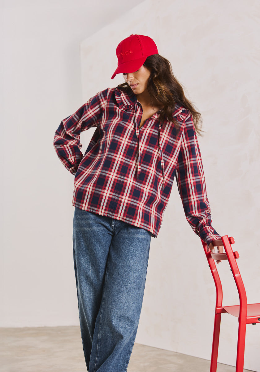 Top MIRO Red Tartan