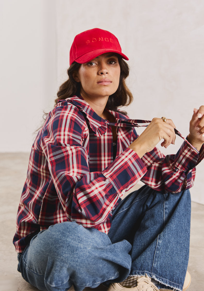 Top MIRO Red Tartan