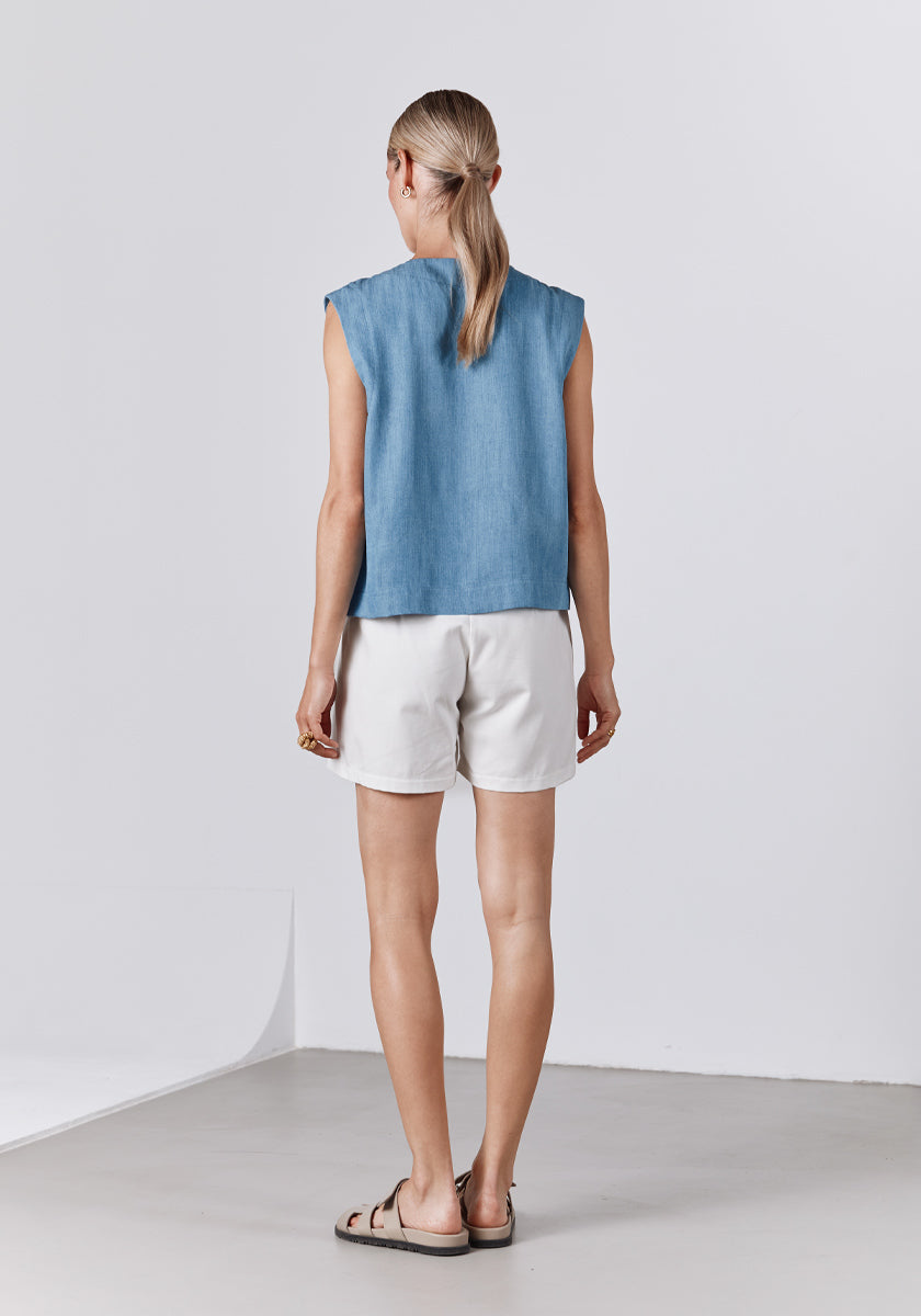 Top SOURO washed blue