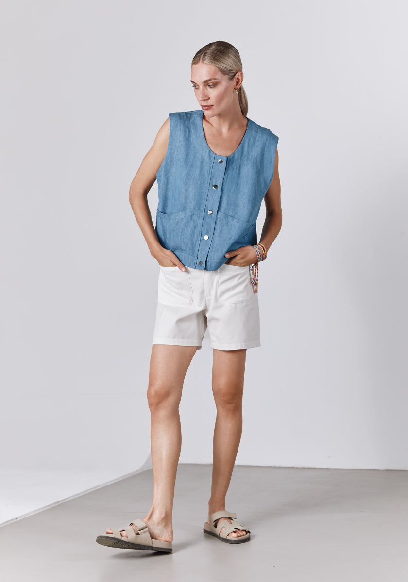 Top SOURO washed blue