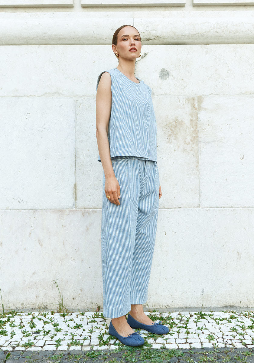 Top VOZ Light Blue stripes