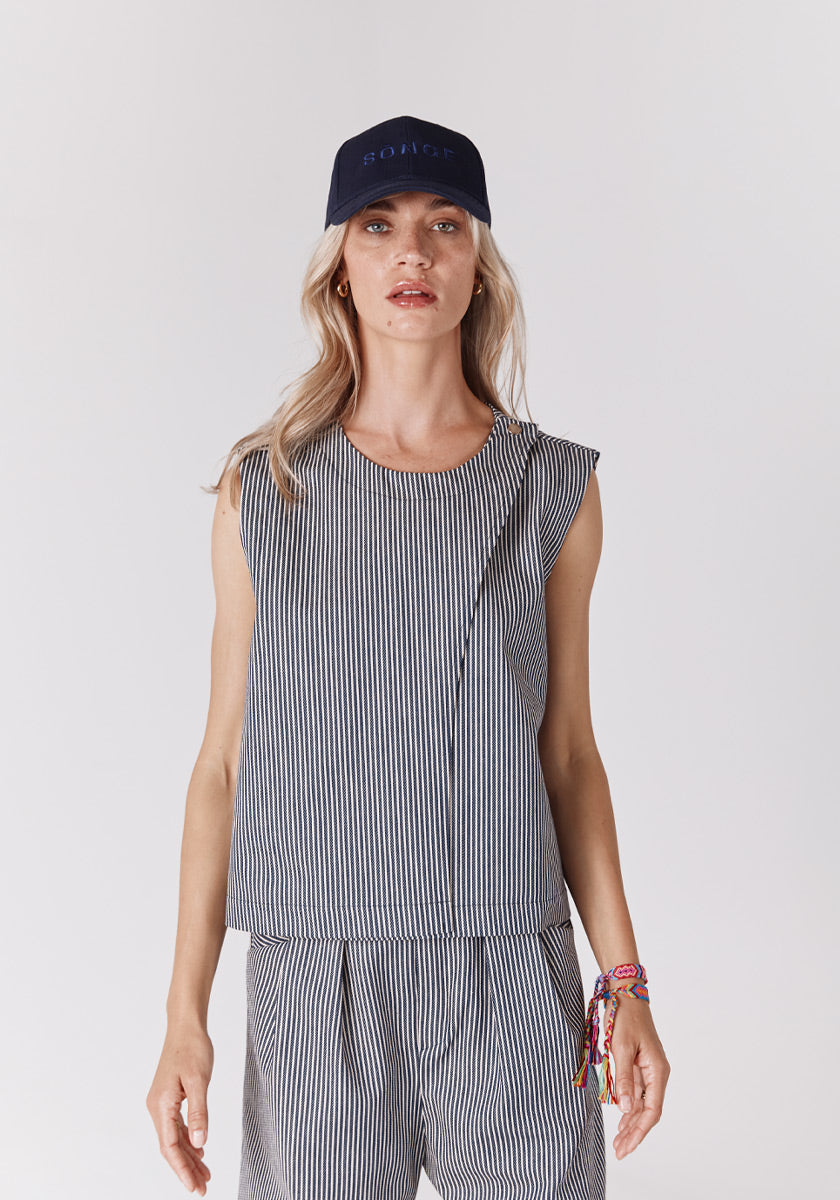 Top VOZ Stripes Navy