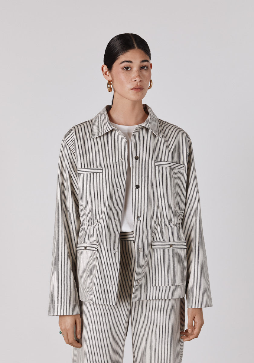 ★ SONGE Studio ★ Veste RODA stripes off white