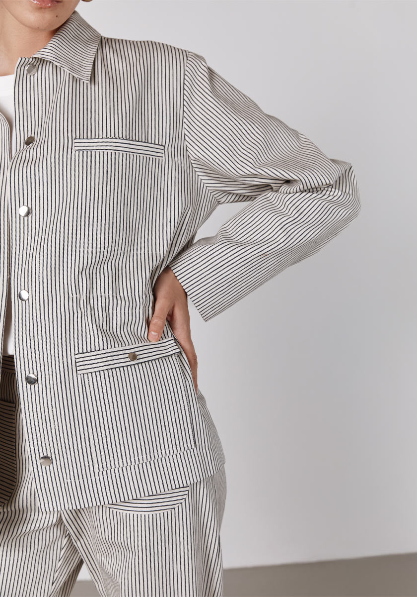 ★ SONGE Studio ★ Veste RODA stripes off white