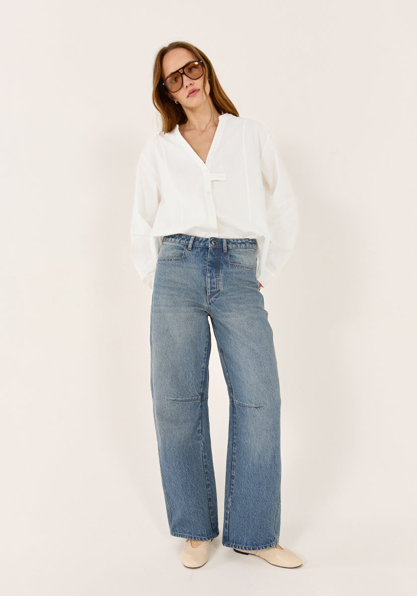 Chemise DEMPE seersucker lait